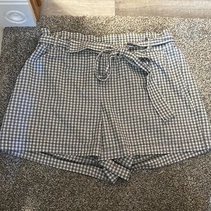 Black and white checkered shorts